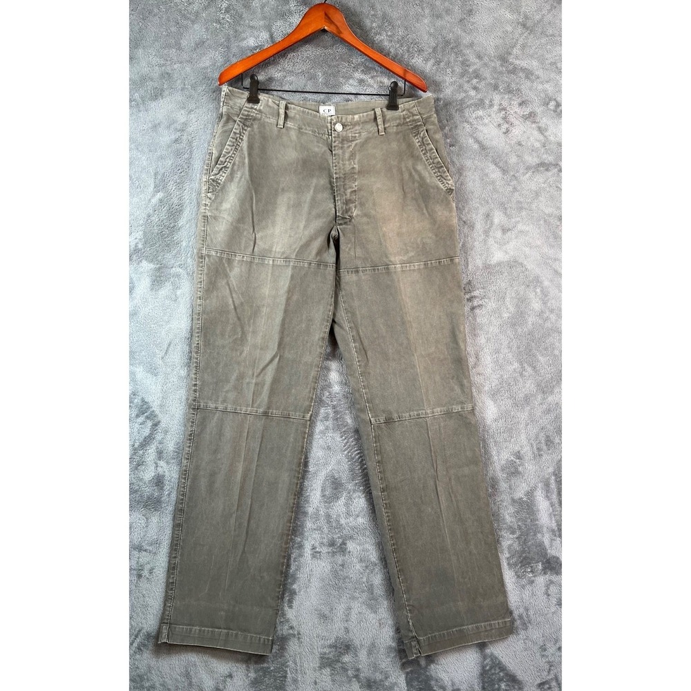 CP Company Double Knee Corduroy Chino Pants Mens 52 36x35 Gray Vintage